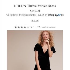 BHLDN Thrive Velvet Dress